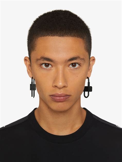 boucles d oreilles givenchy|Welcome Lock asymmetrical earrings Shipping Returns Gift.